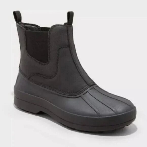Men's Spencer Winter Chelsea Boots - Goodfellow & Co™ Black 7 - Picture 1 of 4